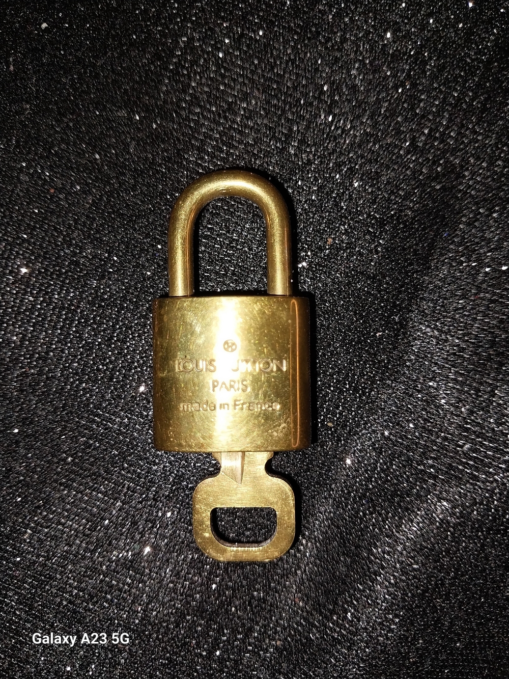 Louis Vuitton Gold Padlock & Key Rare #314 Accessories